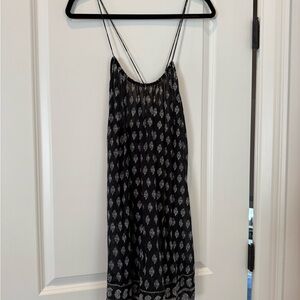 Madewell Black and White Block print cover up
